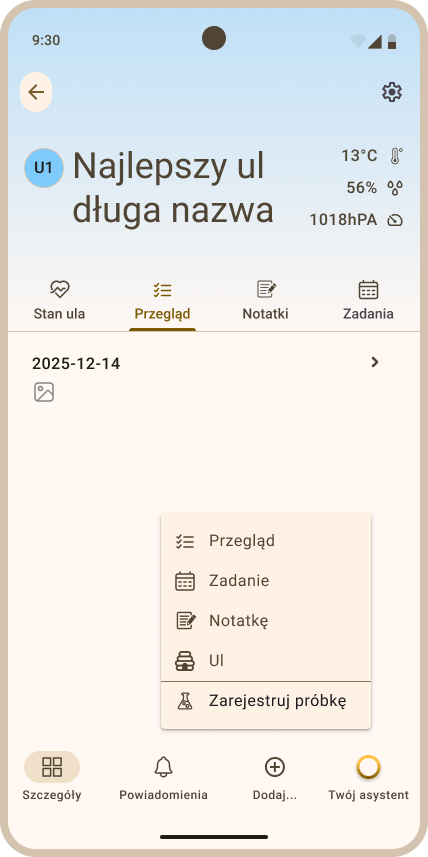Przycisk Dodaj Przegląd