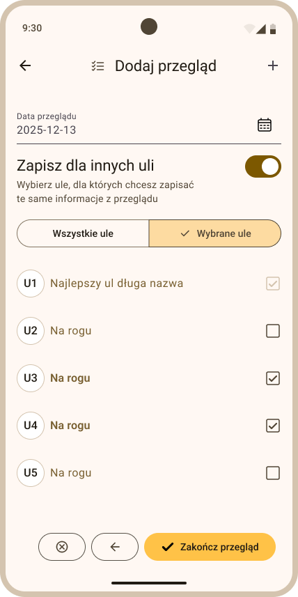 Zapisywanie przeglądu